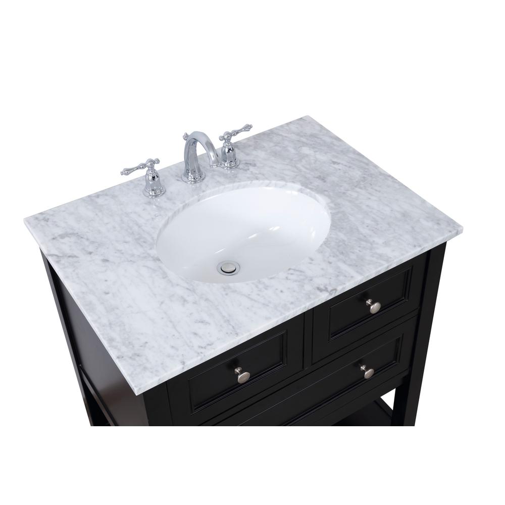 30 in. Single bathroom vanity set in Black. Picture 13