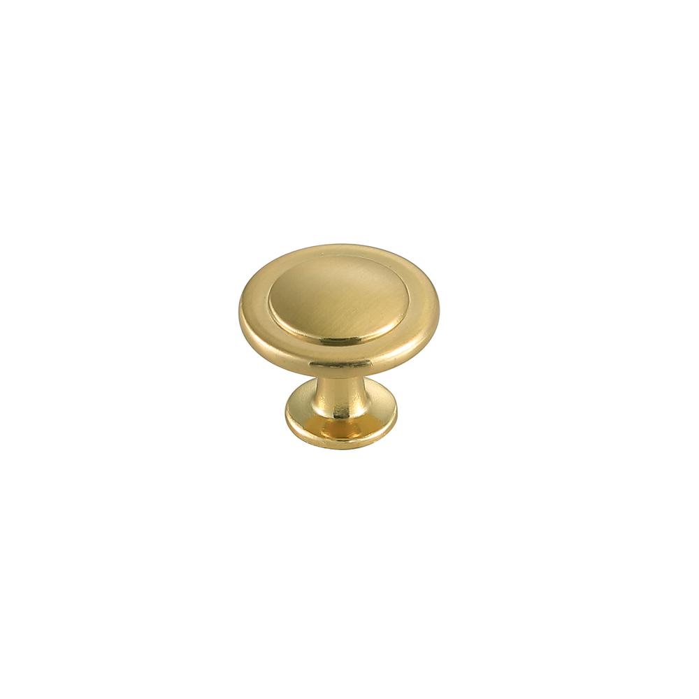 Logyn 1.3" Diameter Brushed Gold Mushroom Knob Multipack (Set of 10). Picture 3