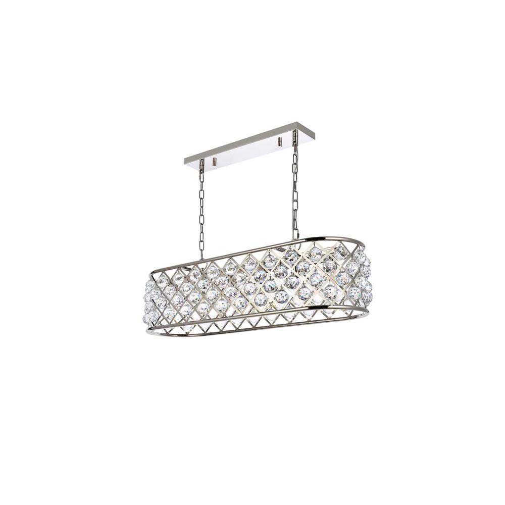 Madison 6 light polished Nickel Chandelier Clear Royal Cut Crystal. Picture 6