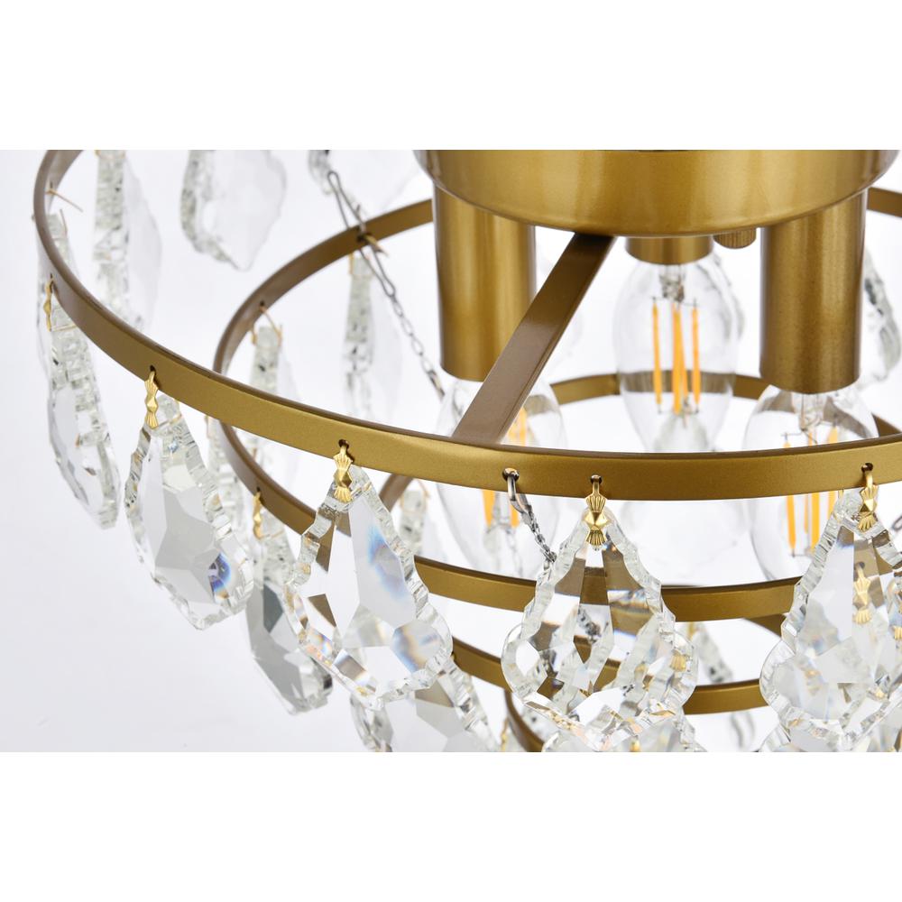 Ella 12 inch flush mount in brass. Picture 5
