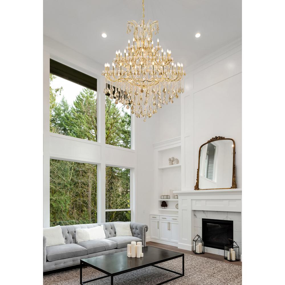 Maria Theresa 49 light Gold Chandelier Golden Teak (Smoky) Royal Cut Crystal. Picture 8