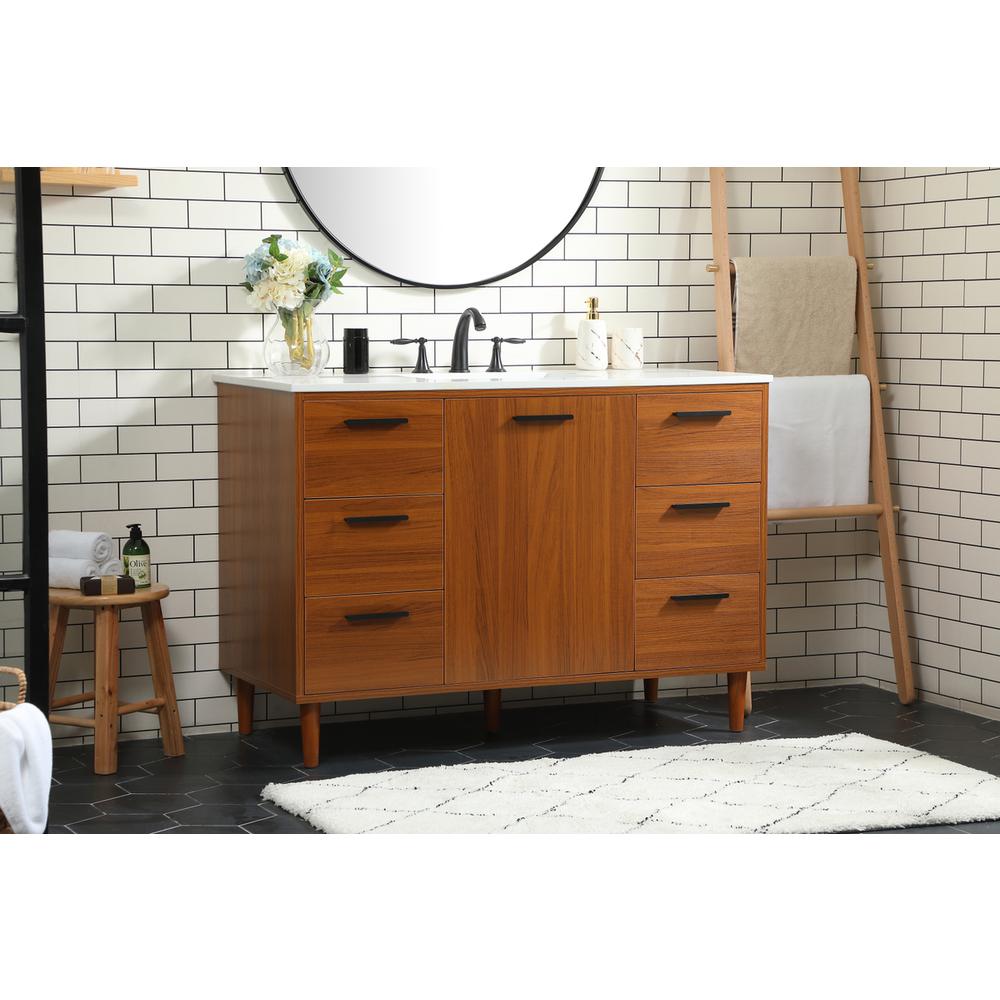 48 inch bathroom vanity in Teak. Picture 2
