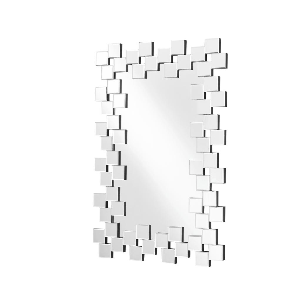 Sparkle 31.5 in. Contemporary Rectangle Mirror in Clear. Picture 1