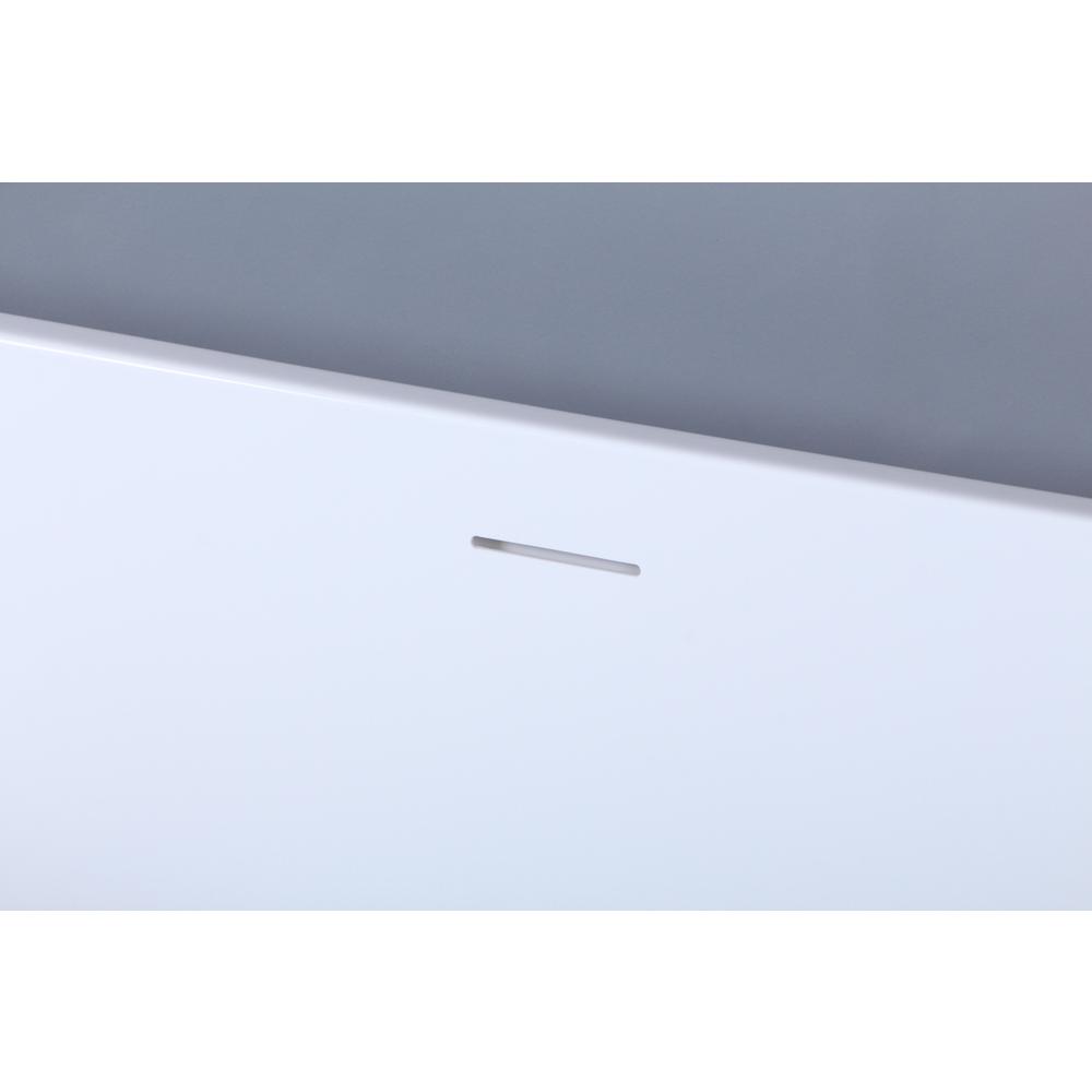67 inch soaking diamond style bathtub in glossy white. Picture 10