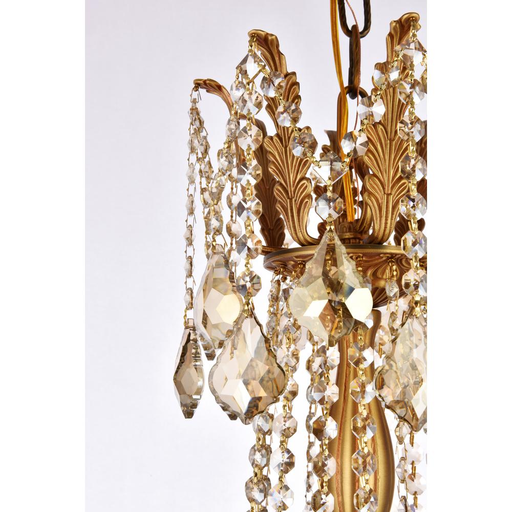 Rosalia 8 light French Gold Chandelier Golden Teak (Smoky) Royal Cut Crystal. Picture 5
