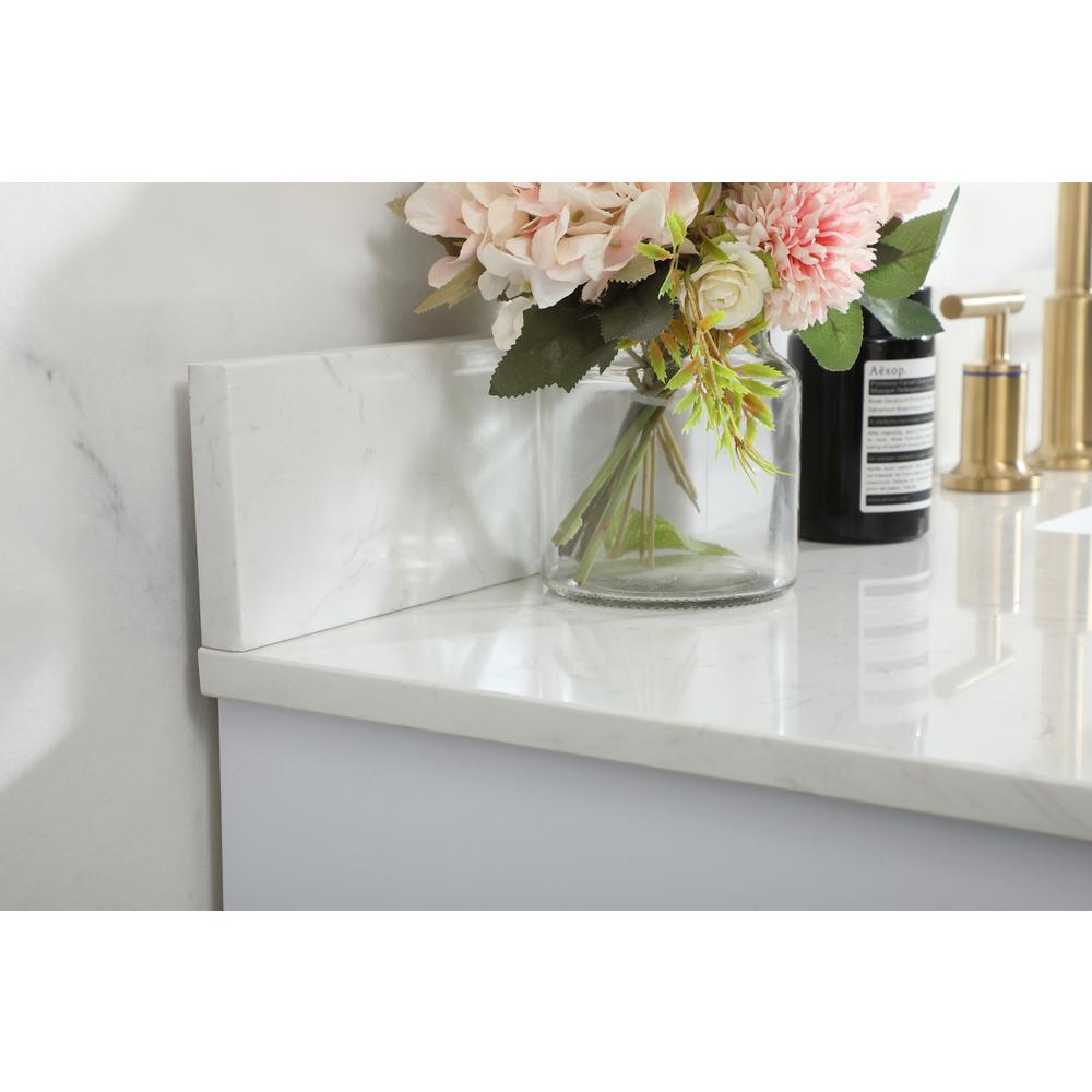48 inch Single bathroom vanity in white with backsplash. Picture 5