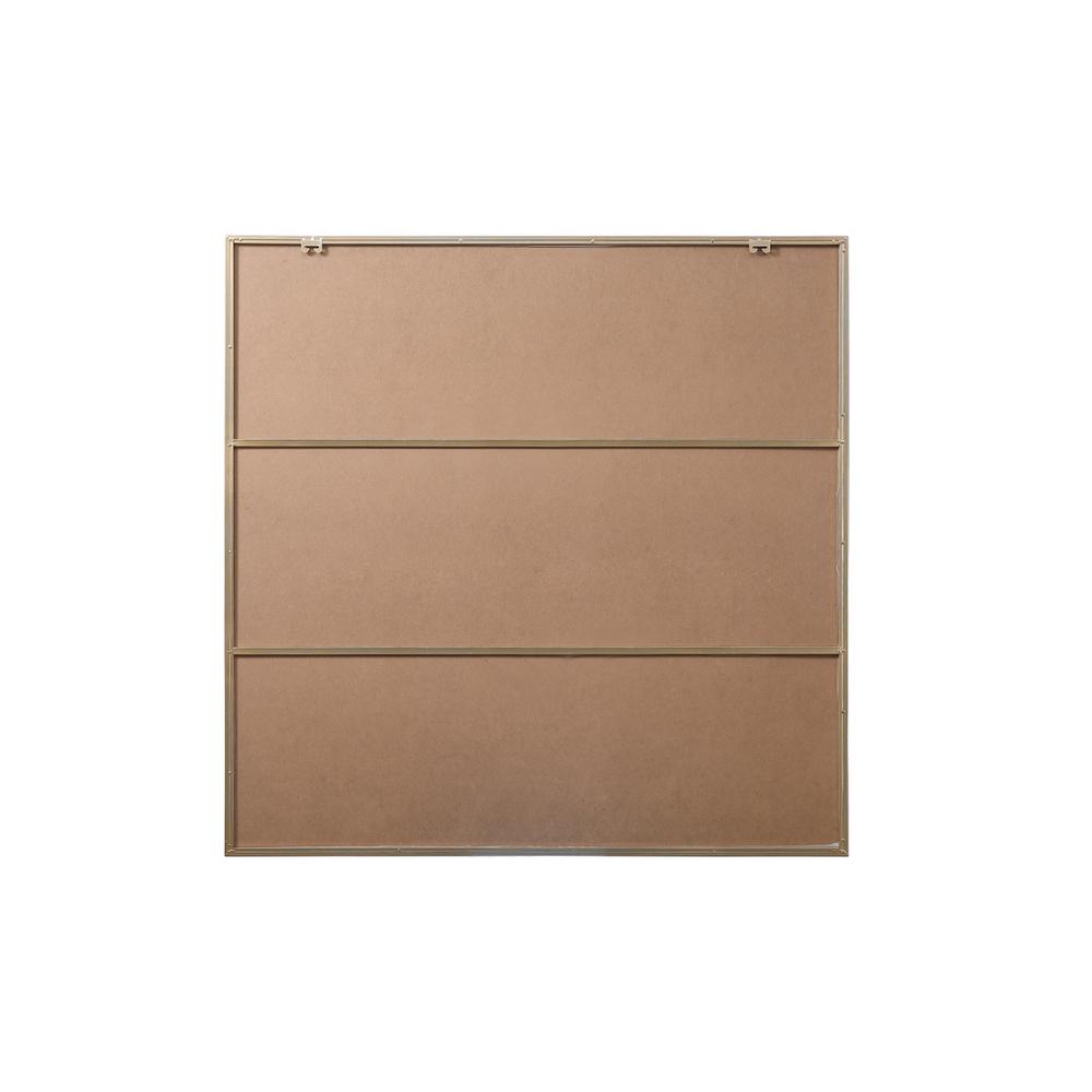 Metal Frame Square Mirror 48 inch in Brass. Picture 8