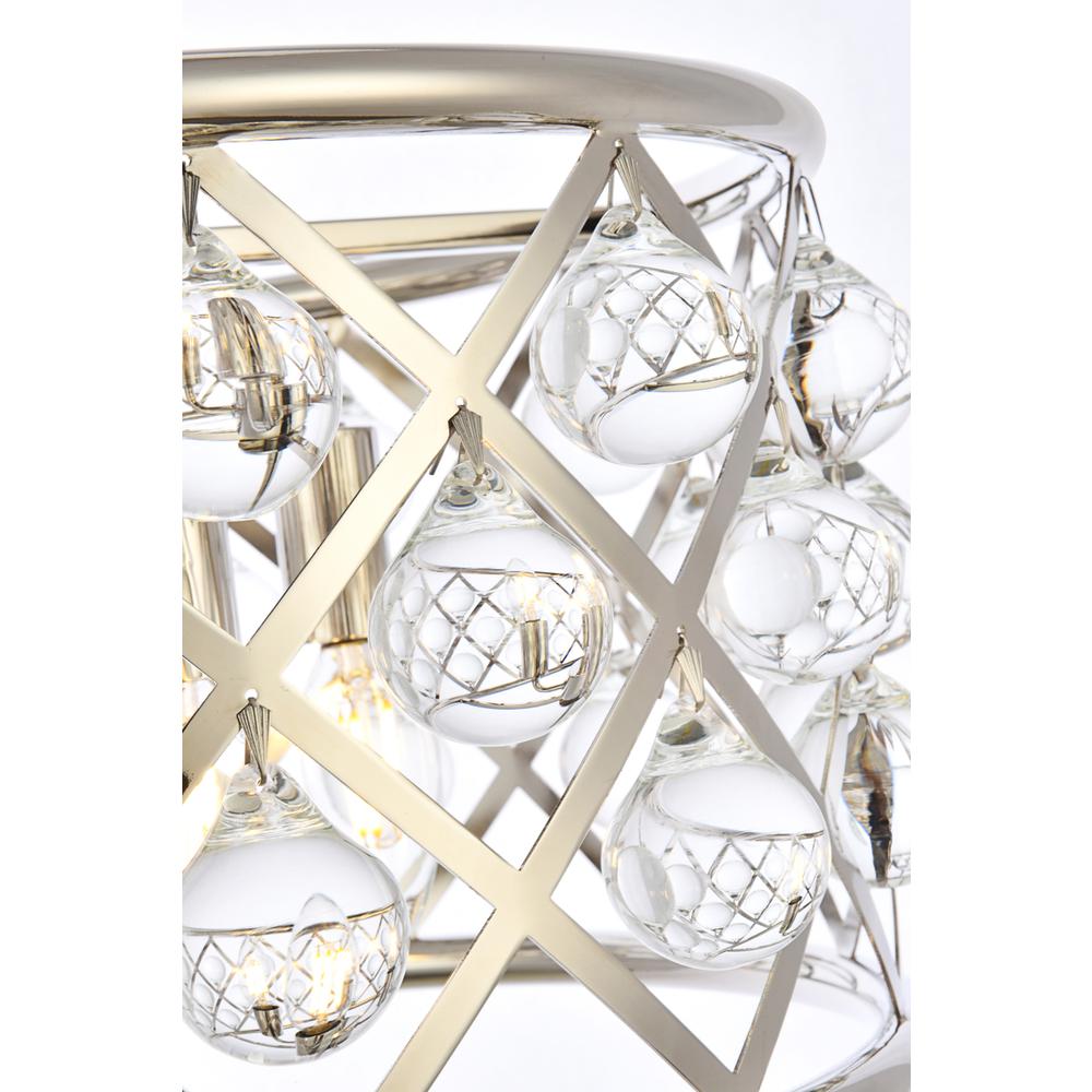 Madison 4 light polished Nickel Pendant Clear Royal Cut Crystal. Picture 3