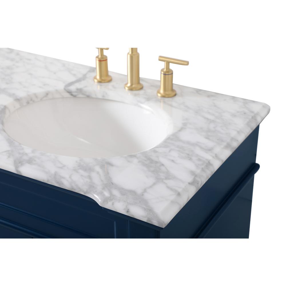 60 inch Double Bathroom Vanity set in Blue. Picture 11