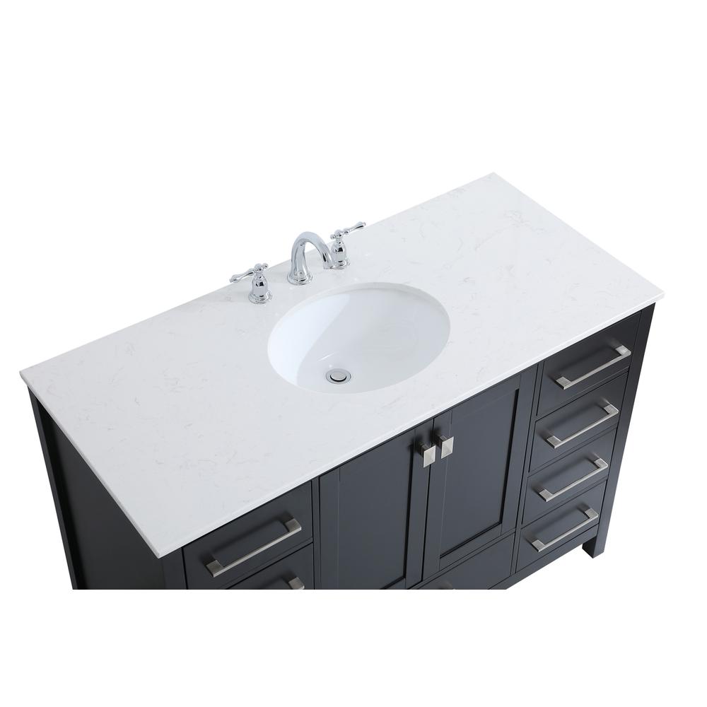 48 inch Single Bathroom Vanity in Black. Picture 9