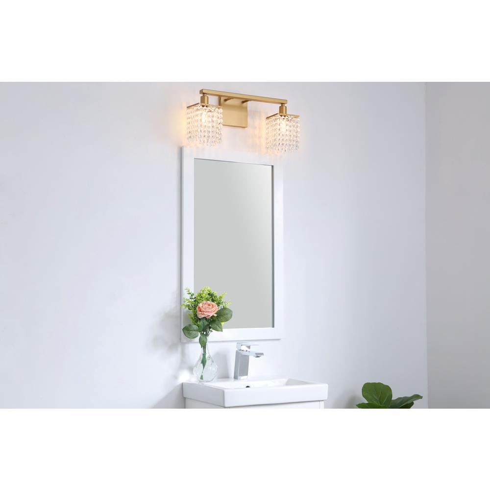 Phineas 2 light Brass and Clear Crystals wall sconce. Picture 12