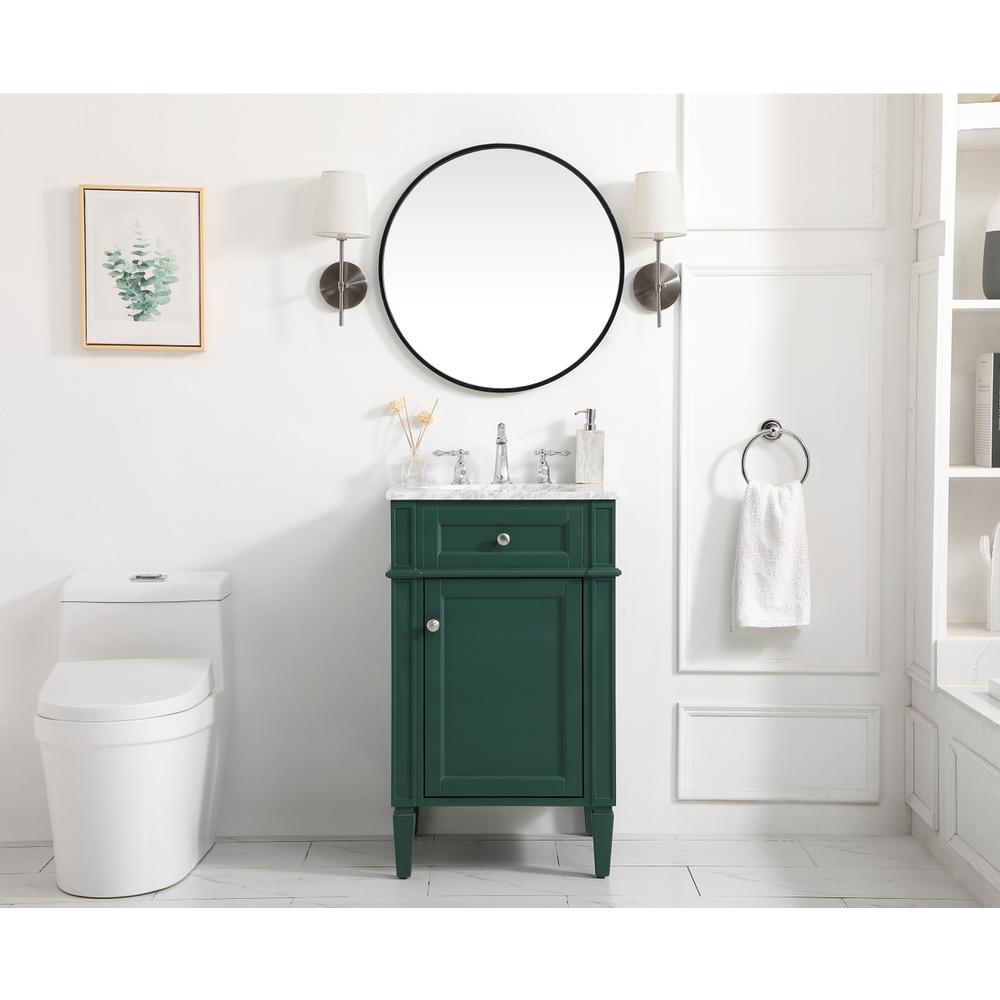 21 inch Single bathroom vanity in green. Picture 4