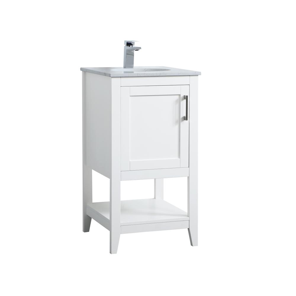 18 inch Single Bathroom Vanity in White. Picture 7