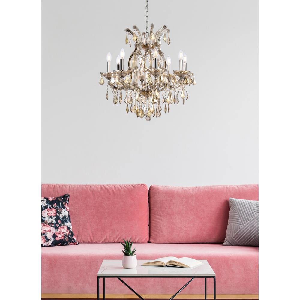 Maria Theresa 9 light Golden Teak Chandelier Golden Teak. Picture 7