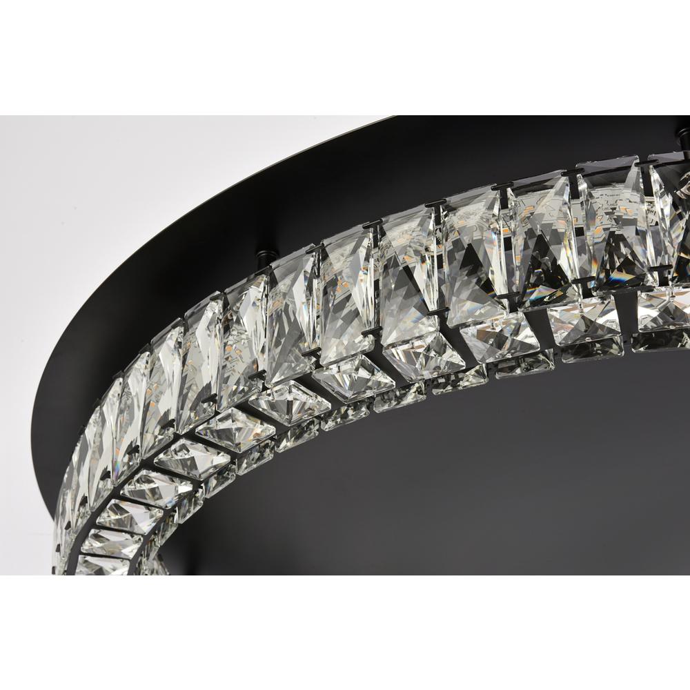 Monroe 33 inch LED Single flush mount in black. Picture 5