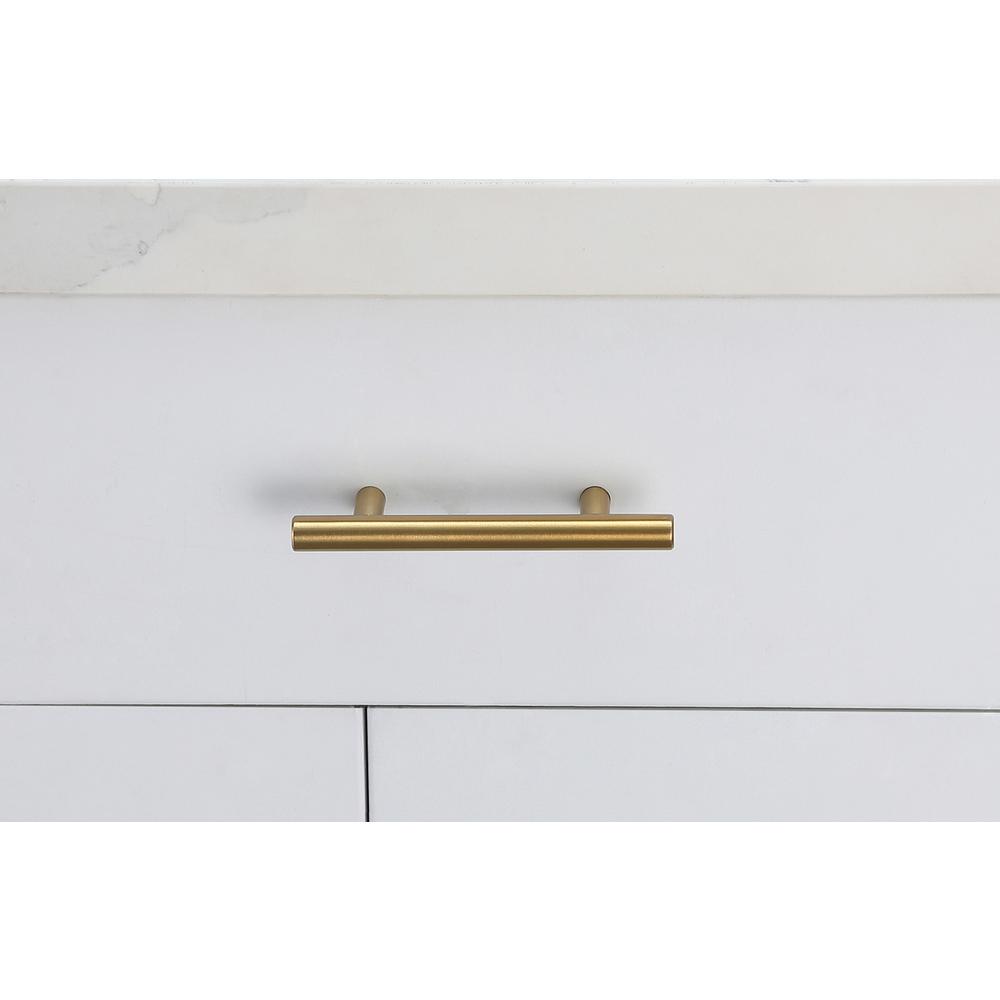 Quinn 3" Center to Center Brass Bar Pull Multipack (set of 10). Picture 6