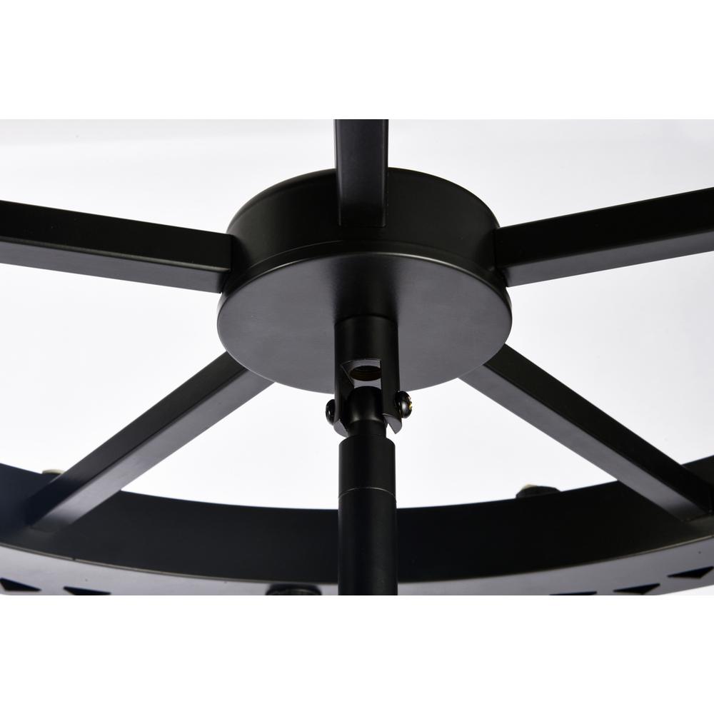 Serephina 36 inch 3 tiers crystal round chandelier light in black. Picture 4