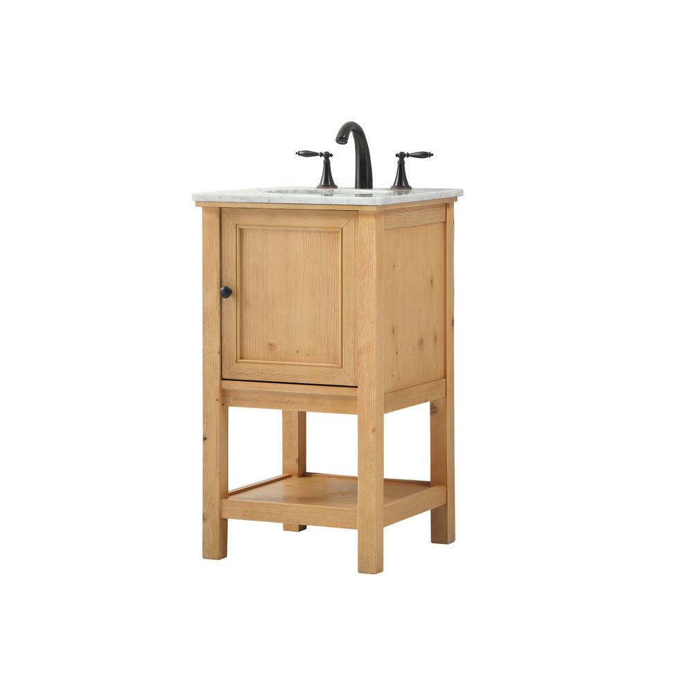 19 inch Single bathroom vanity in natural wood. Picture 7