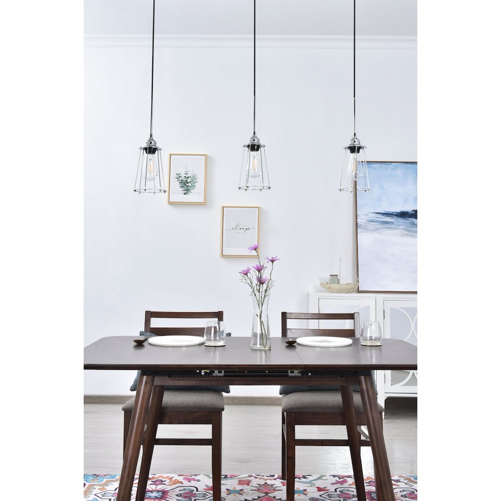 Auspice 3 Light Chrome Pendant. Picture 11