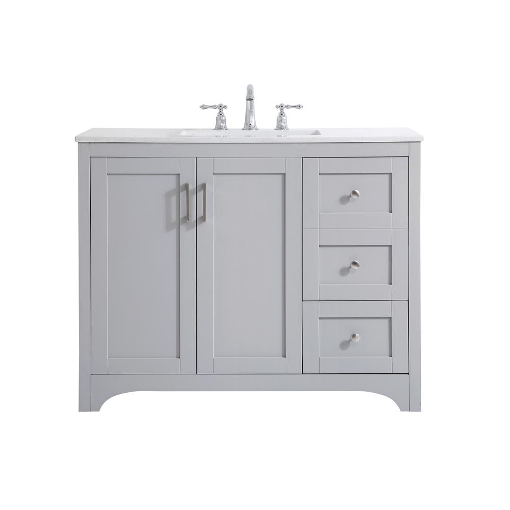 42 inch Single Bathroom Vanity in Grey. Picture 1