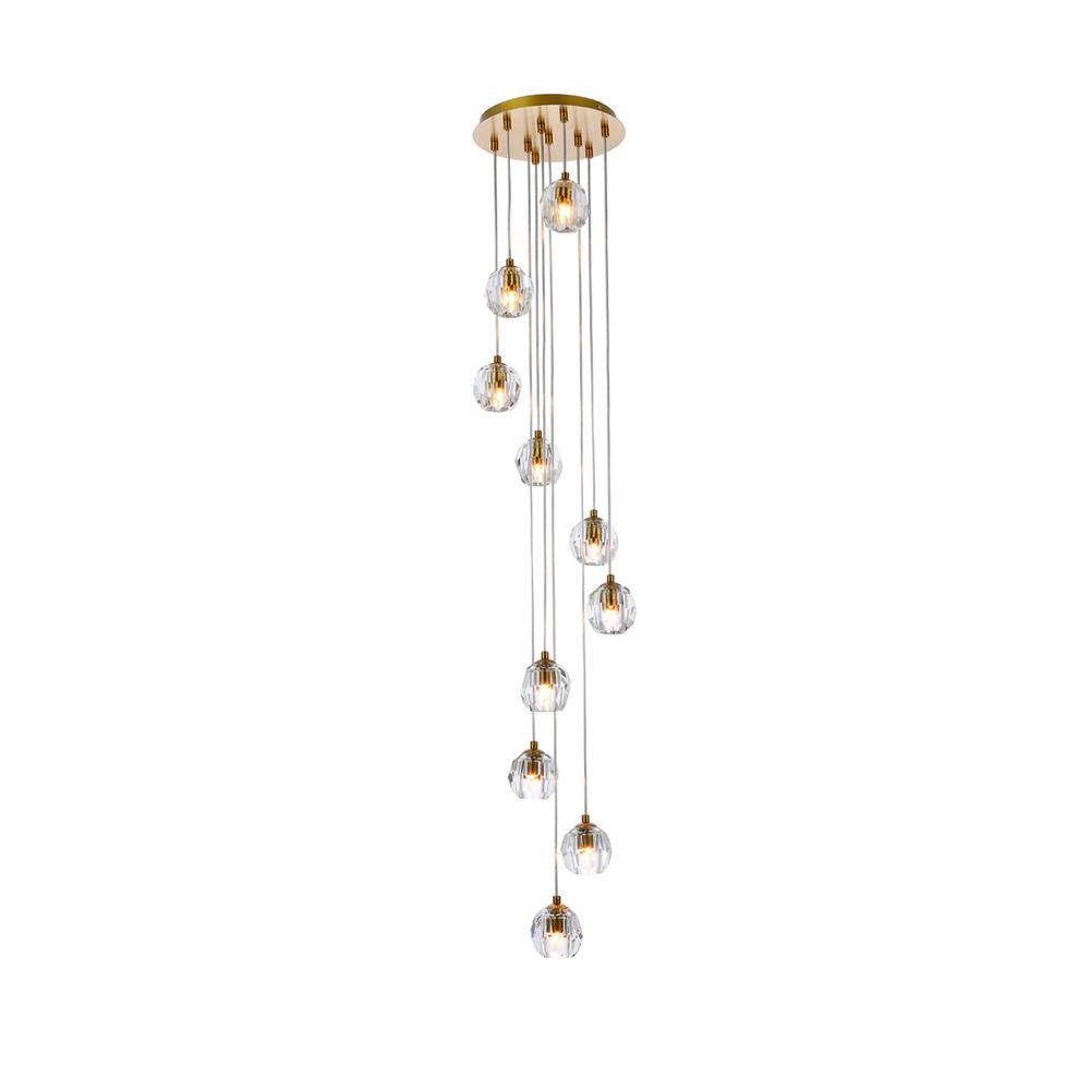 Eren 10 lights Gold pendant. Picture 1