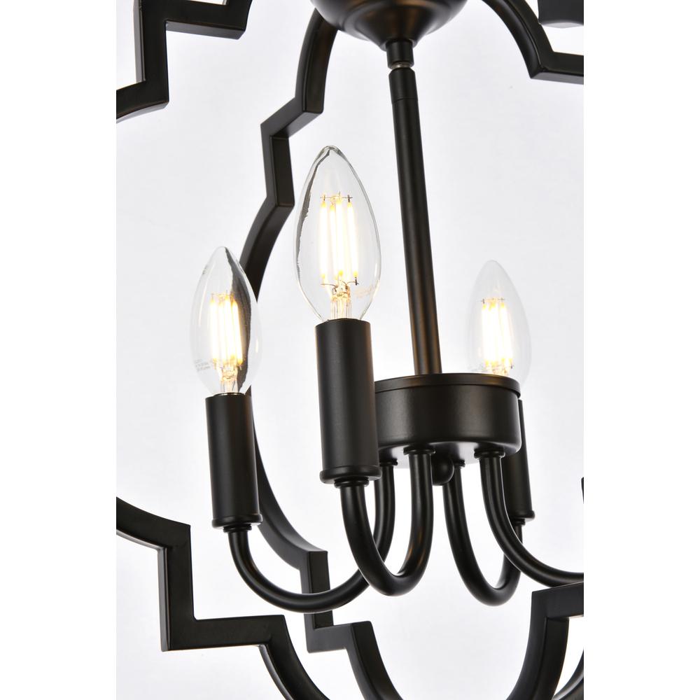 Sandara 4 lights pendant in black. Picture 4
