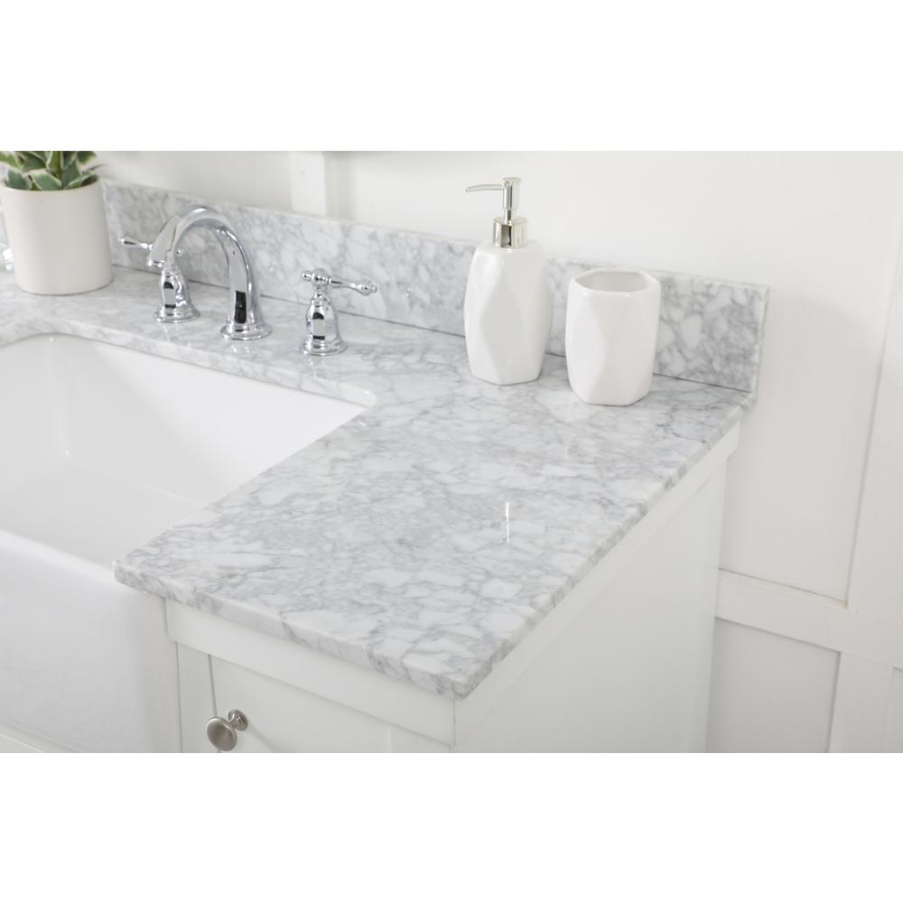 42 inch Single bathroom vanity in white with backsplash. Picture 5