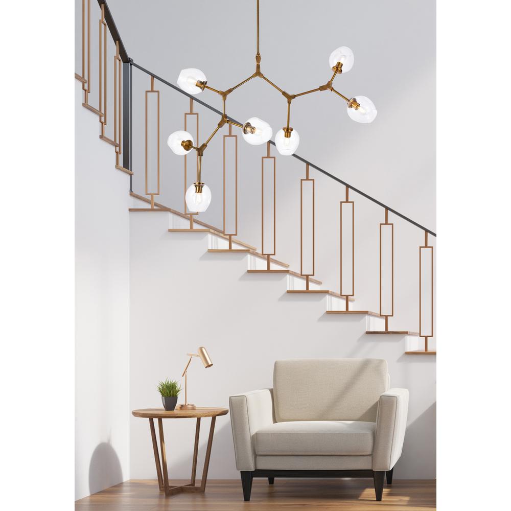 Cavoli 7 lights brass chandelier. Picture 7