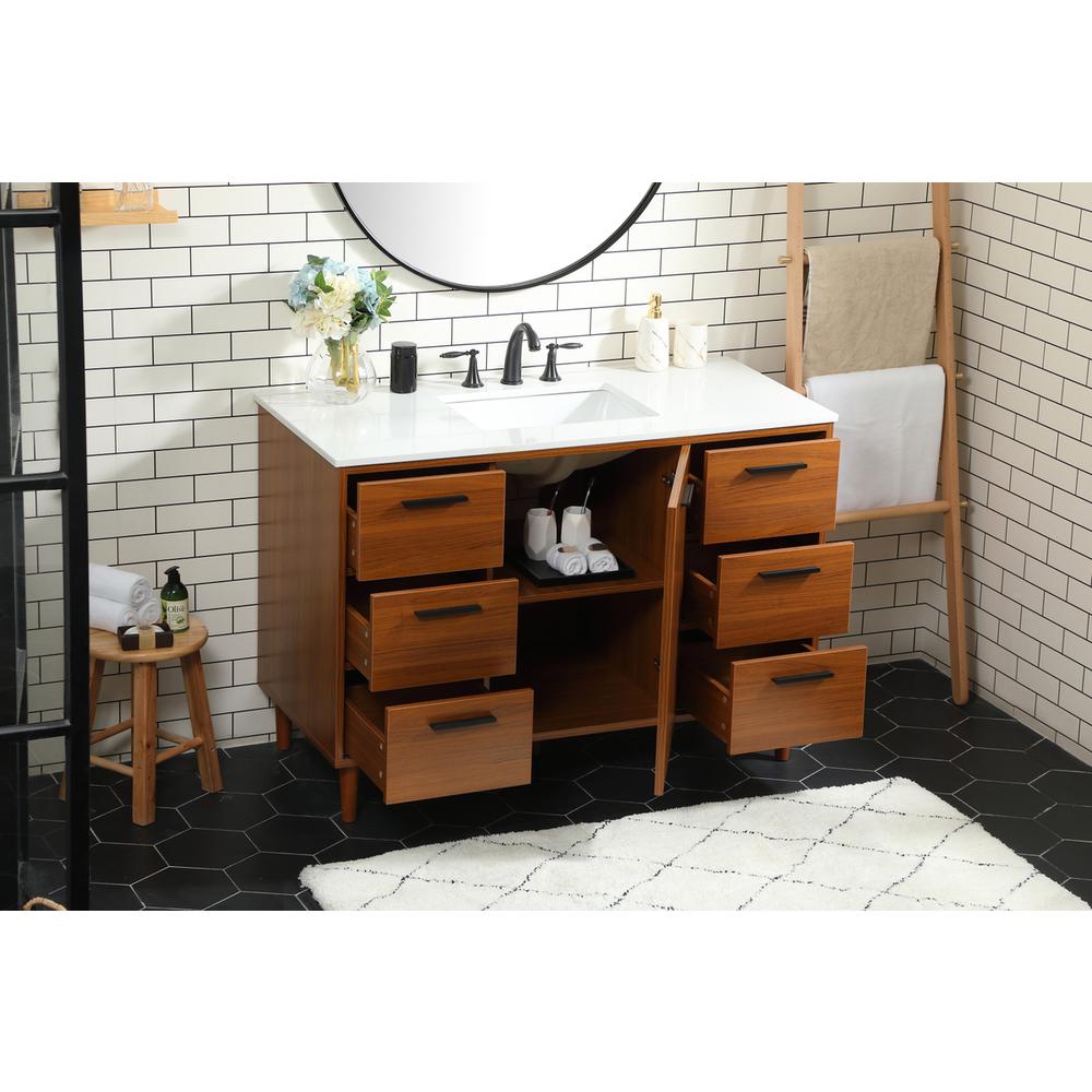 48 inch bathroom vanity in Teak. Picture 3