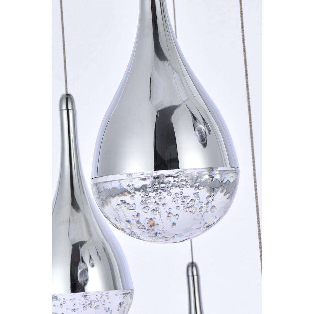 Amherst 36 inch LED chandelier in chrome. Picture 5