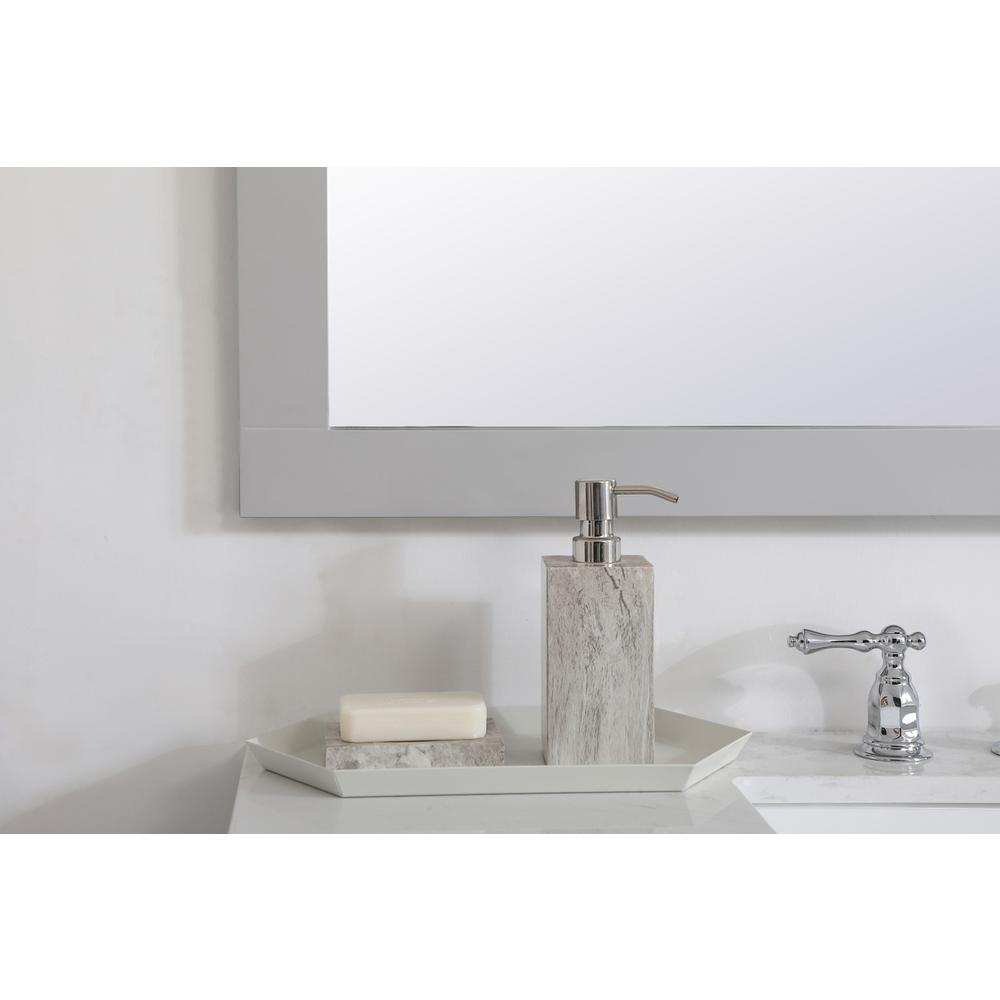 Aqua rectangle vanity mirror 42 inch in Grey. Picture 5