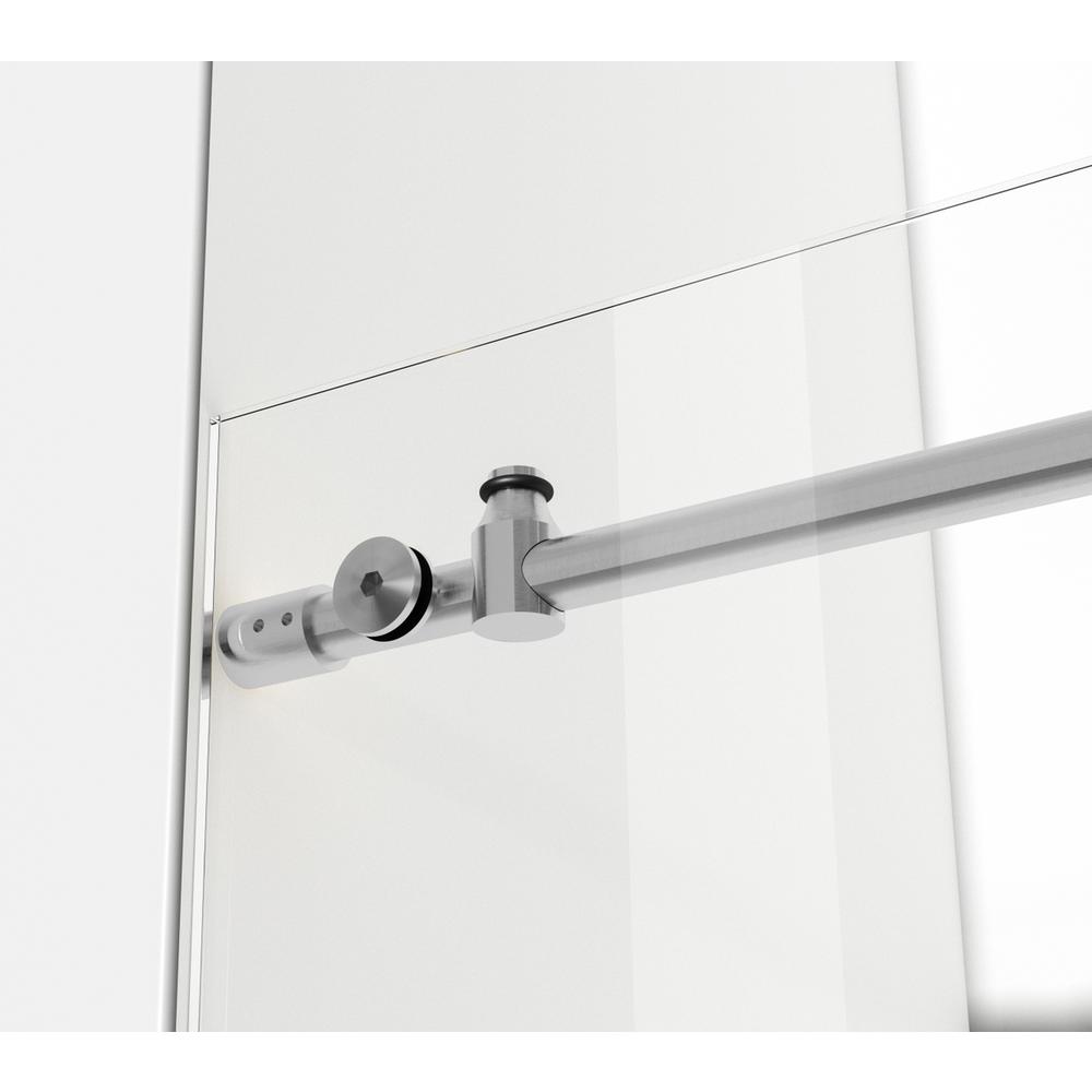 Frameless shower door 48 x 76 Brushed Nickel. Picture 7