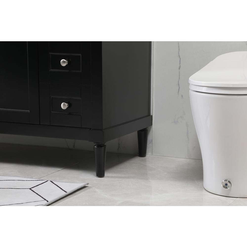 48 inch Single bathroom vanity in black with backsplash. Picture 6