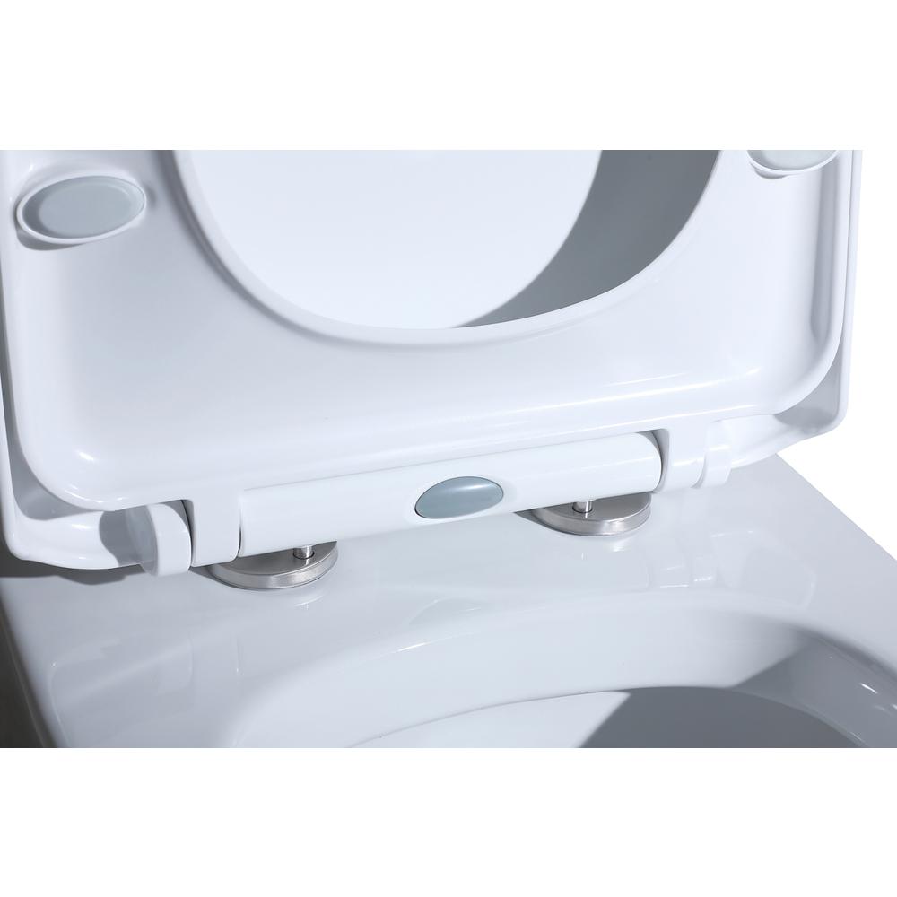 Winslet One-piece floor Square Toilet 27x14x31 in White. Picture 12