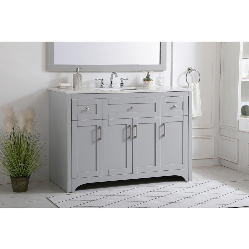 48 inch Single Bathroom Vanity in Grey. Picture 2