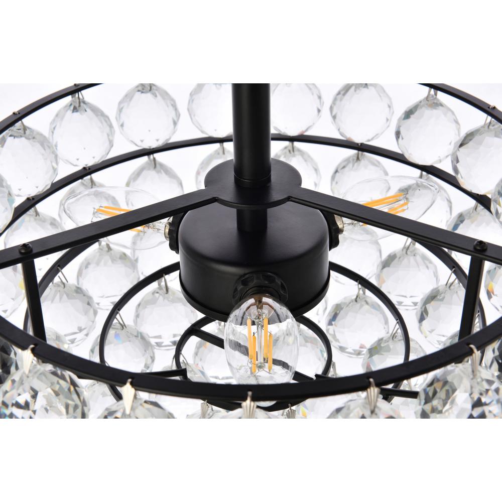 Savannah 14 inch flush mount in black. Picture 5