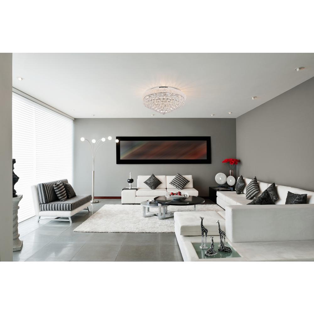 Primo 15 light Chrome Flush Mount Clear Royal Cut Crystal. Picture 6