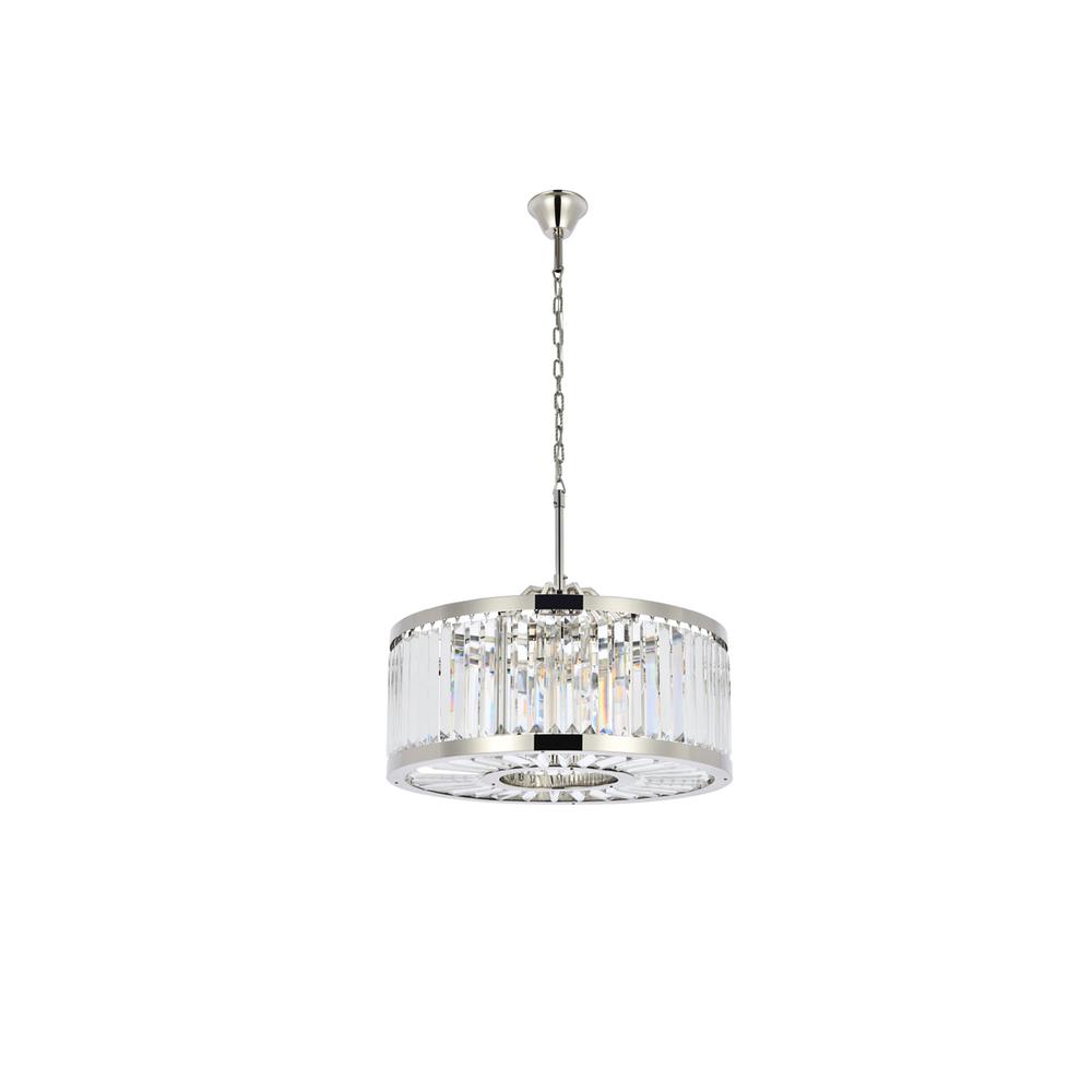 Chelsea 8 light polished nickel Chandelier Clear Royal Cut Crystal. Picture 6
