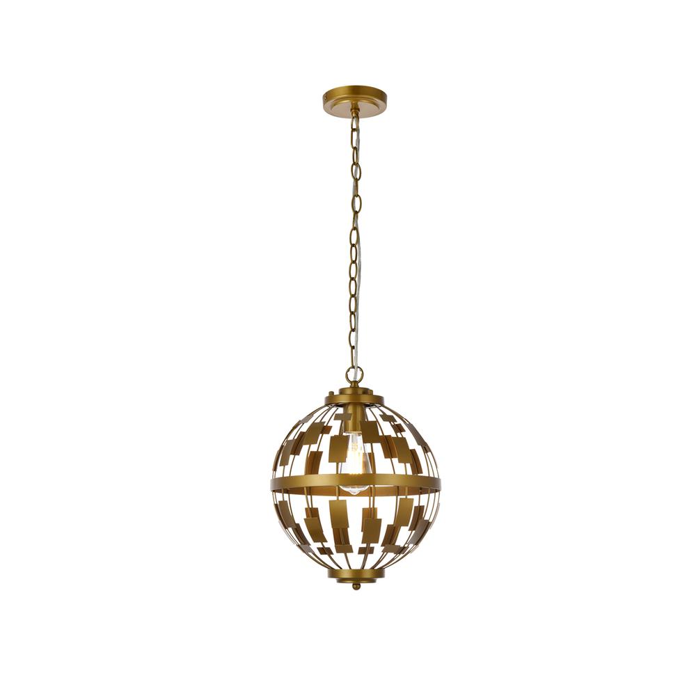 Levante 1 light pendant in brass. Picture 1