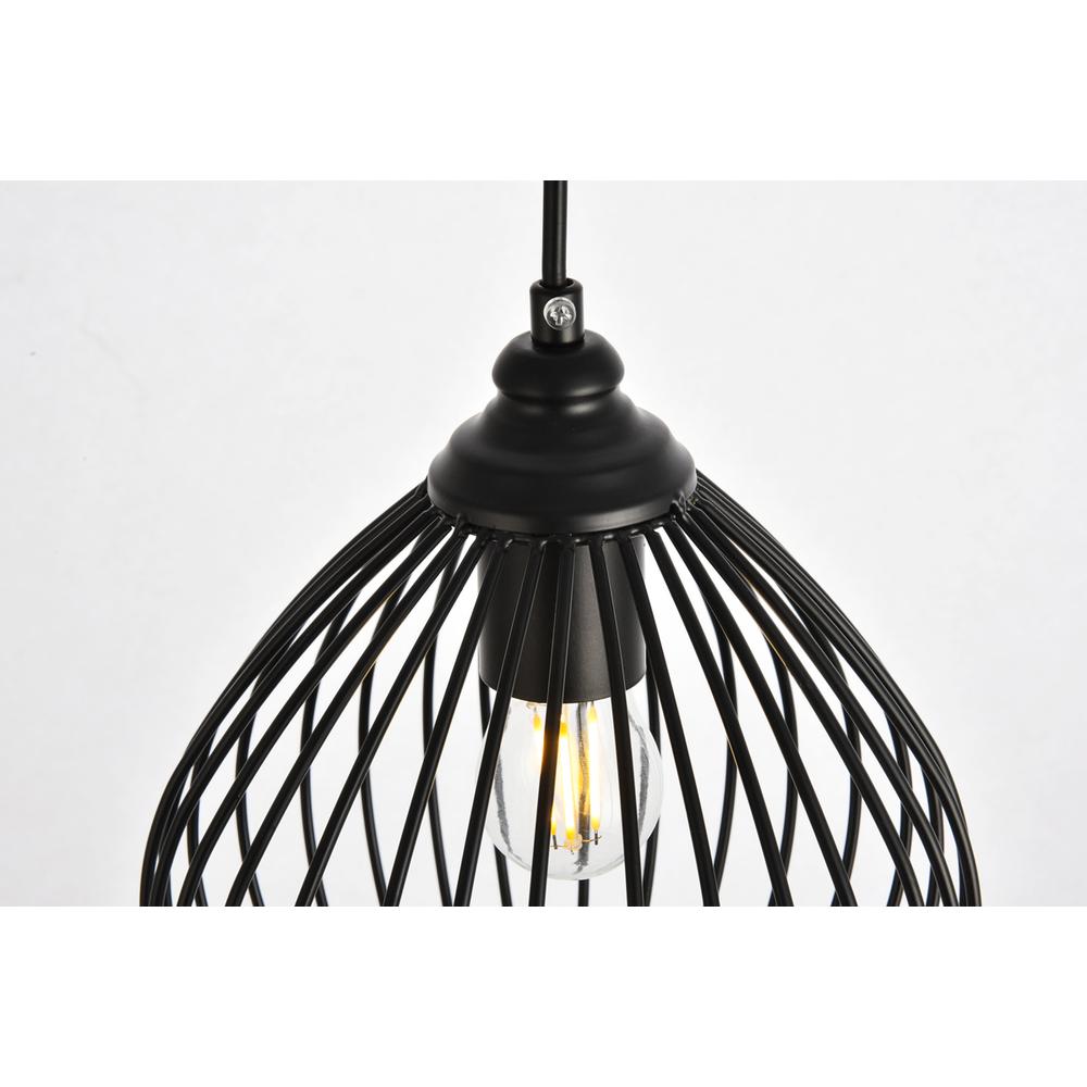 Sayer Collection Pendant D7.9 H8.9 Lt:1 Black Finish. Picture 3