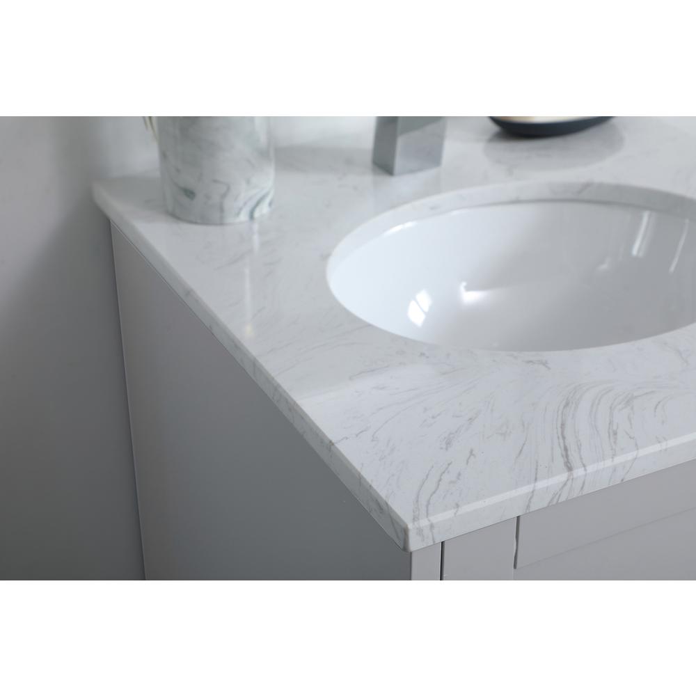 18 inch Single Bathroom Vanity in Grey. Picture 4