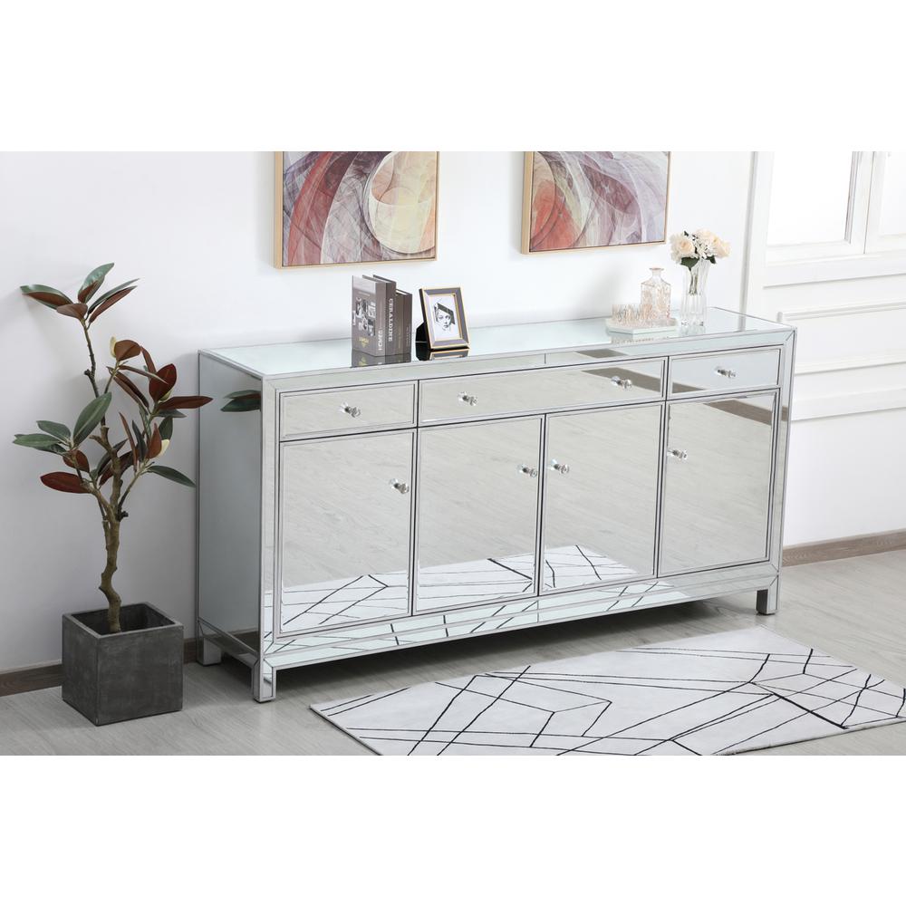 Reflexion 72 in. mirrored credenza in antique silver. Picture 3
