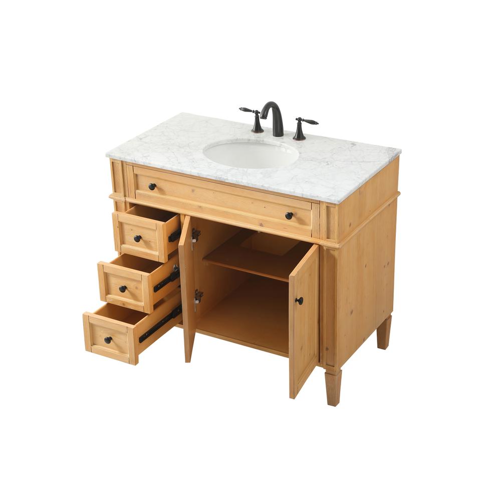 40 inch Single bathroom vanity in natural wood. Picture 9