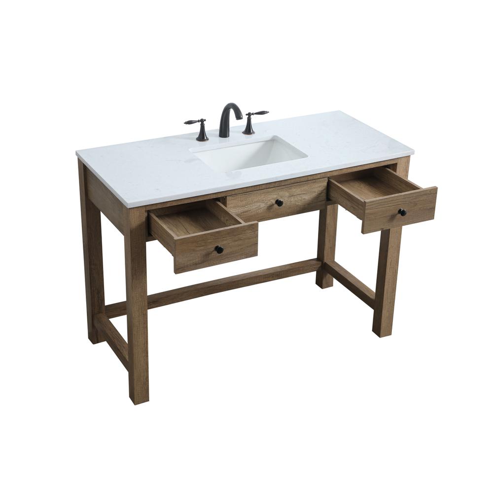 48 Inch ADA Compliant Bathroom Vanity In Natural Oak. Picture 9