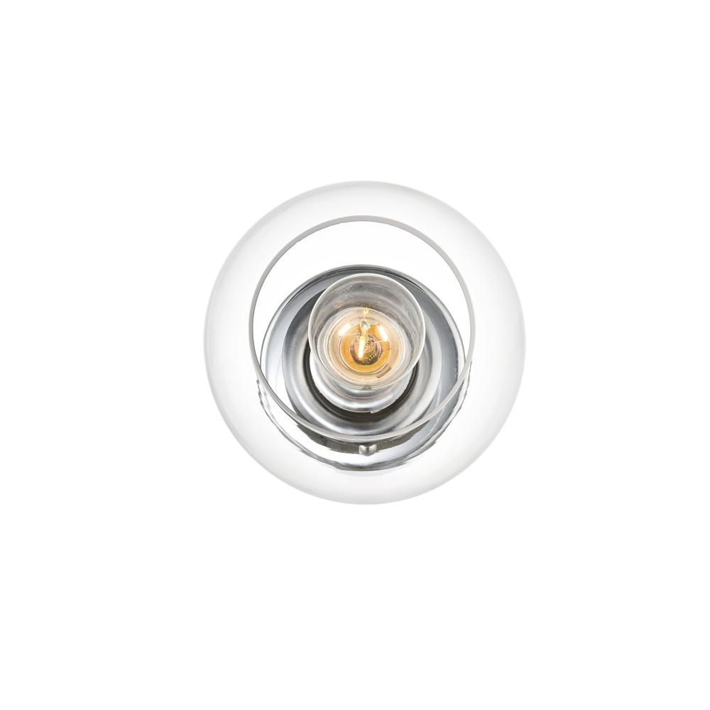 Rogelio 1 light Chrome and Clear Bath Sconce. Picture 2