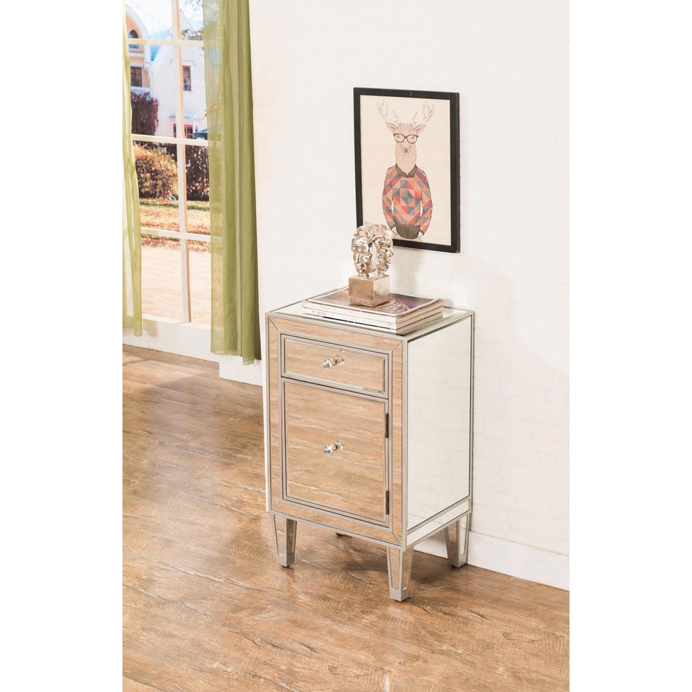 End table 1 drawer 18in. W x 13in. D x 29in. H in antique silver paint. Picture 10
