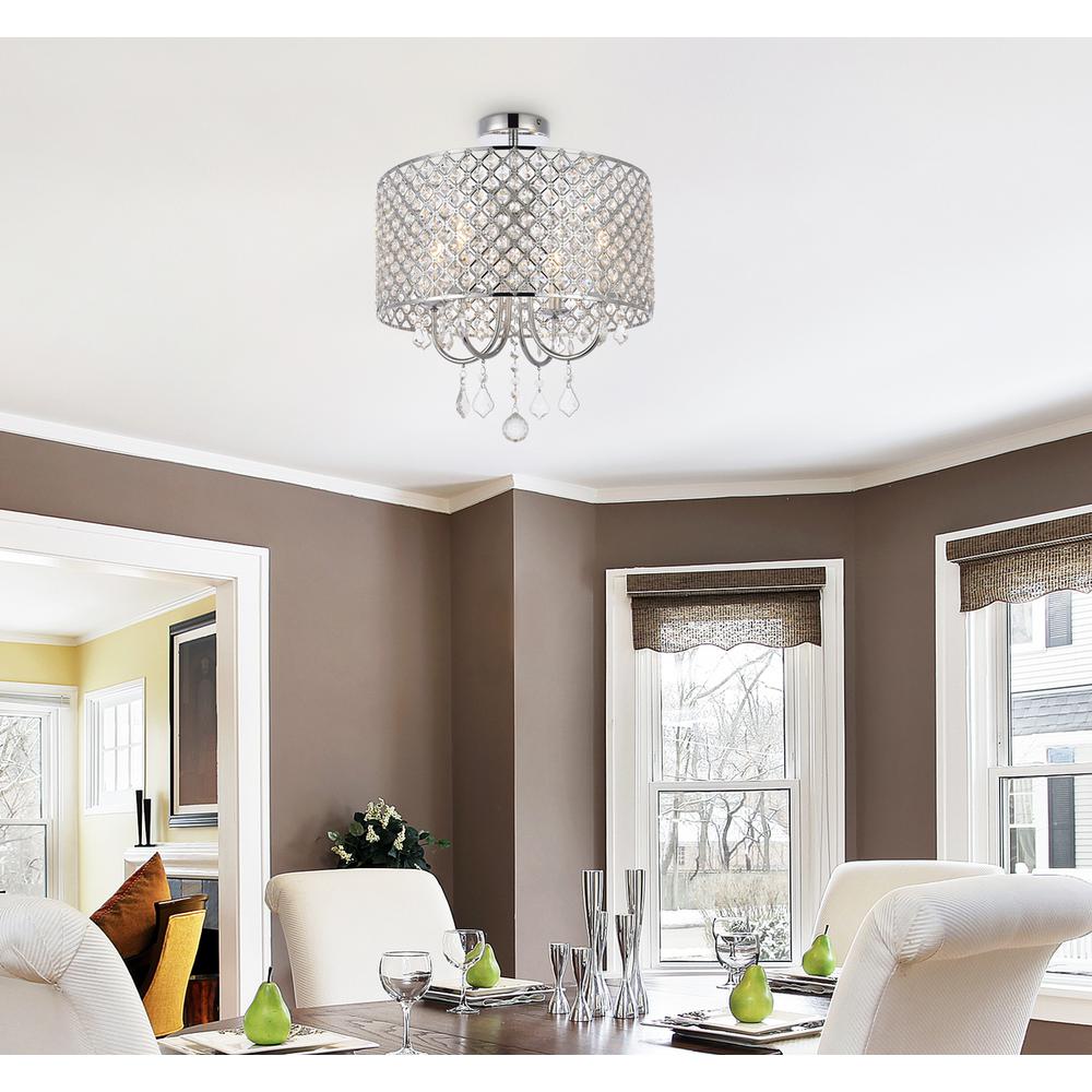 Elise 17 inch flush mount in chrome. Picture 9