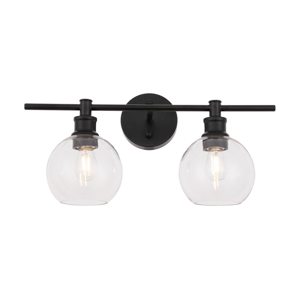 Collier 2 light Black and Clear glass Wall sconce. Picture 11
