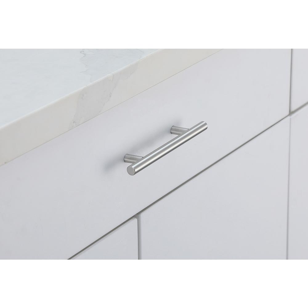 Quinn 4" Center to Center Brushed Nickel Bar Pull Multipack (set of 10). Picture 2