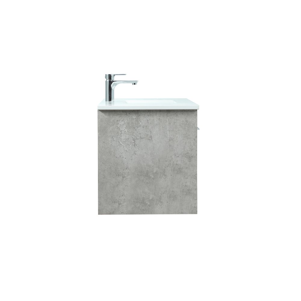36 Inch Single Bathroom Vanity In Concrete Grey. Picture 15